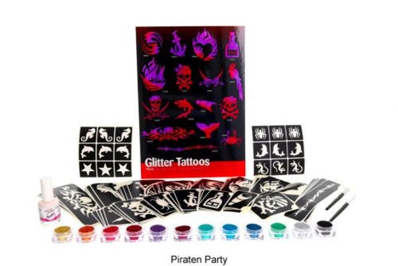 Piraten Party, Glitzertattoo Set von Etsy - Glitzertattoos