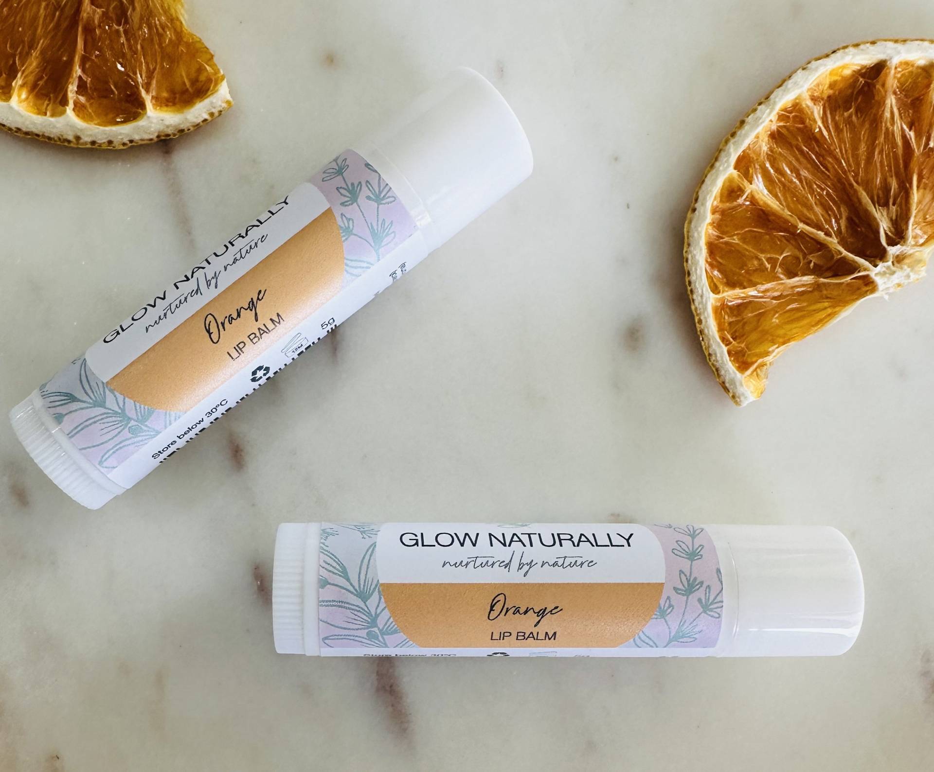 Orangefarbener Lippenbalsam von Etsy - GlowNaturallyAUS