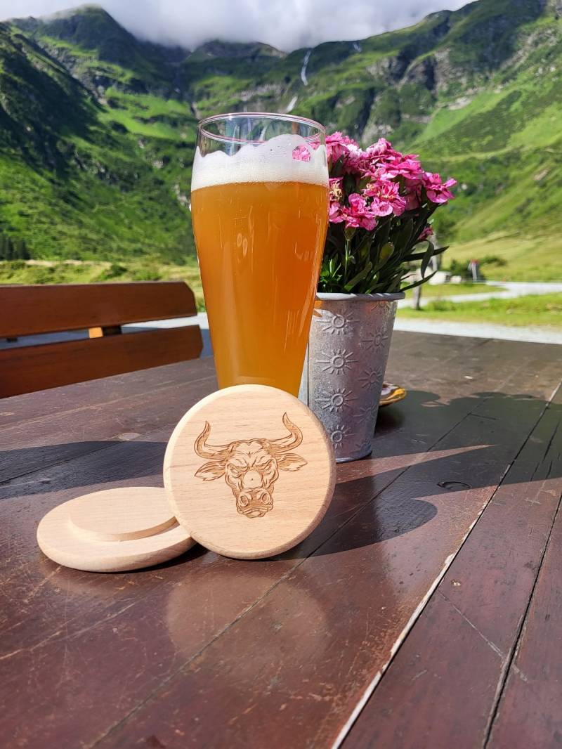 Bierglasdeckel Untersetzer Stier Für Weizen-Glas, Wein-Glas, Limo-Glas Mit Einem Durchmesser Von 10 cm von Etsy - GlubbalDE