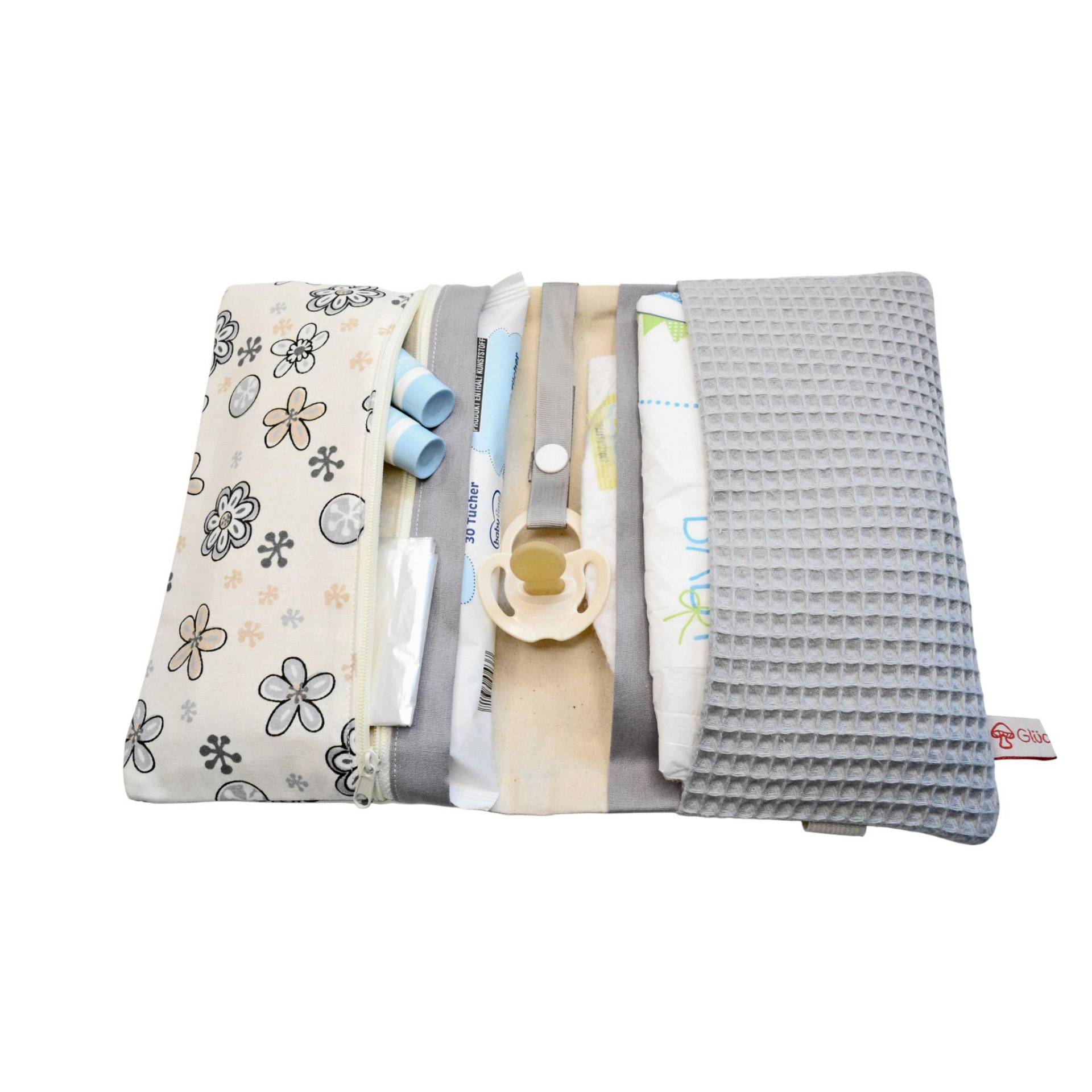 Windeltasche Blumen - Wickeltasche Für Unterwegs Mit Wickelunterlage Aus Baumwolle Windeltasche Blumen - Wickeltasche Für Unterwegs Mit Wickelunterlage Aus Baumwolle von Etsy - Glueckspilzig