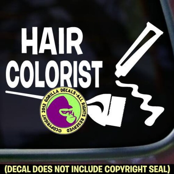 Hair Colorist Farbe Friseur Stylist Salon Vinyl Aufkleber von Etsy - GorillaDecals