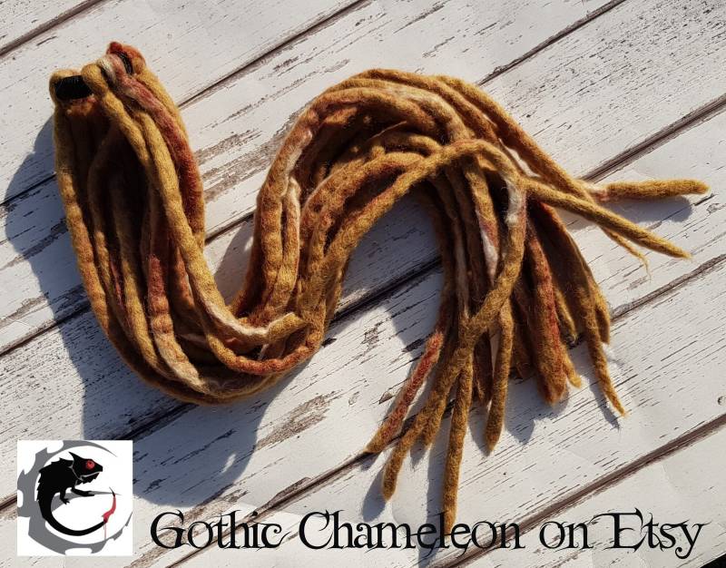 Braune Mischung Doppelendige Merino Wolle Dreads Bis Zu 110 cm Lang Auf Bestellung von Etsy - GothicChameleon