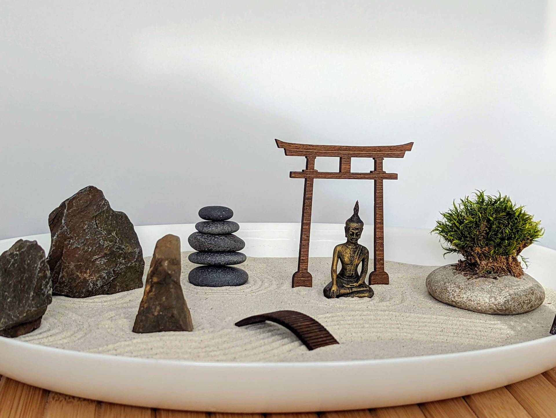 Großer Zen-Garten Aus Weißem Opalglas Mit Vielen Zen-Deko-Elementen Nachhaltig & Umweltfreundlich von Etsy - GreenUpDeco