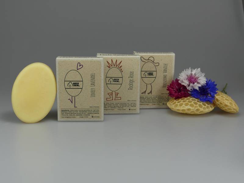 Valentinstag Flower Pack - 90 Gramm Feste Handcreme von Etsy - GreencremeShop