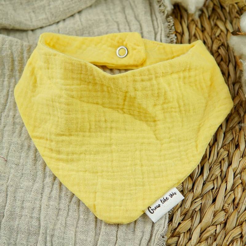 Babyhalstuch, Dreieckstuch Aus Musselin Gelb, Musselintuch Für Babys, Halstuch Sabberlatz von Etsy - GrowlikethisShop