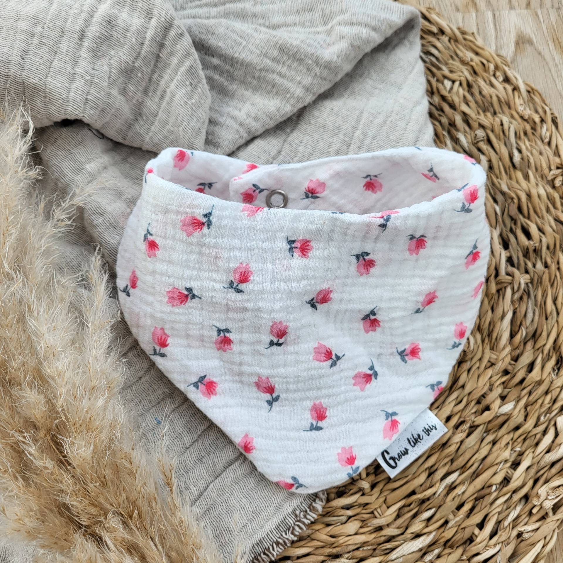 Babyhalstuch, Dreieckstuch Tulpen, Musselintuch Baby, Lätzchen Babyhalstuch, Dreieckstuch Tulpen, Musselintuch Baby, Lätzchen von Etsy - GrowlikethisShop