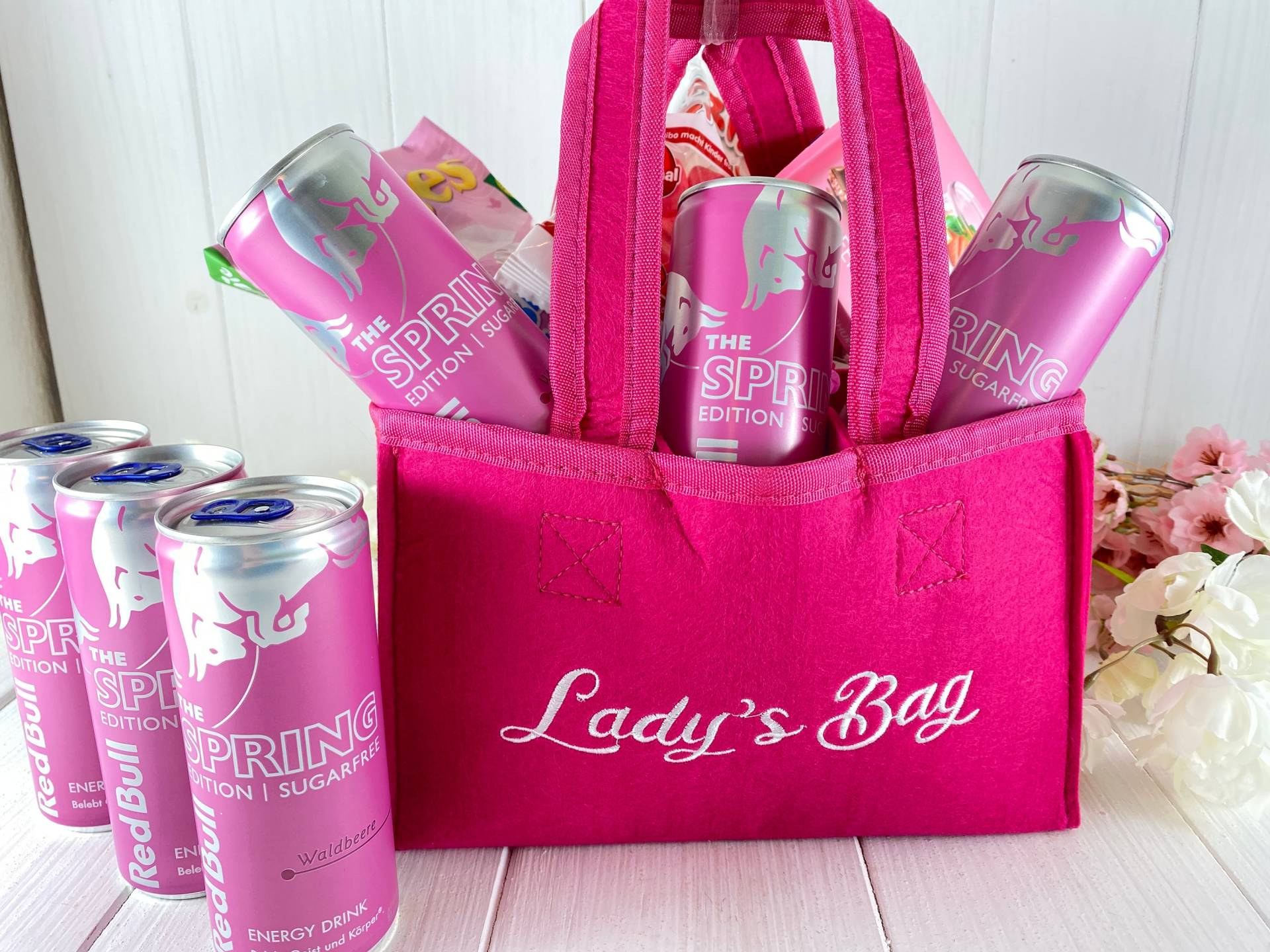 Geschenk Tasche Ladys Bag Energy Drink Pink Waldbeere To Go Für Frauen, Freundin, Muttertag, Valentinstag von Etsy - HANSELSSHOP