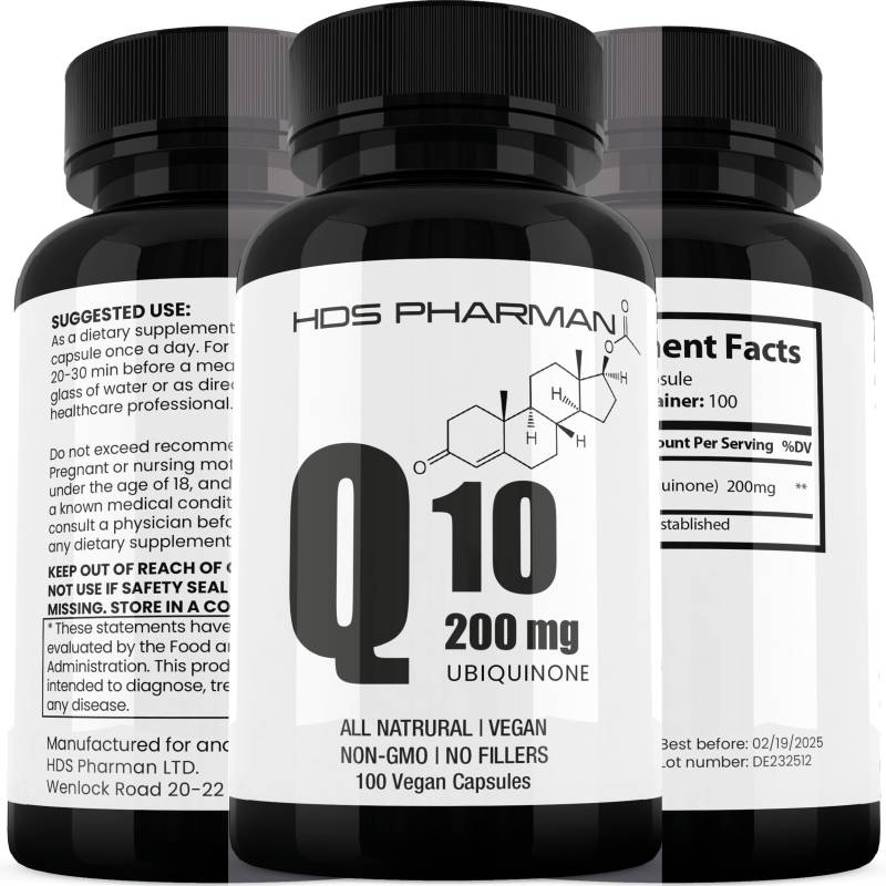 Boost Energy & Heart Health With Coq10 - 200Mg Vegan Capsules For 100 Days von Etsy - HDSPharman