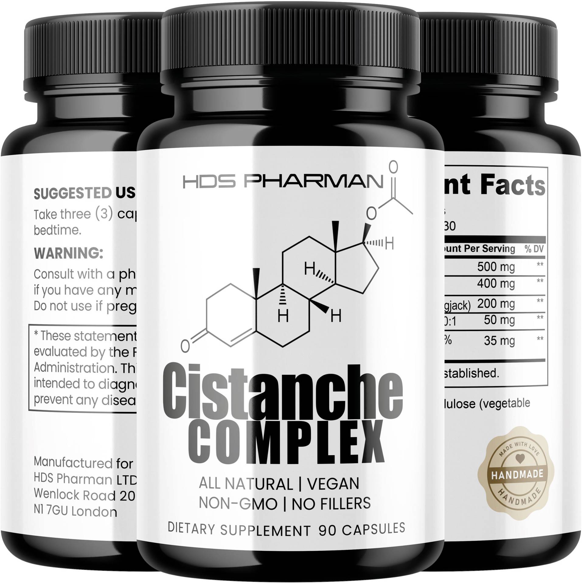 Cistanche Capsules Complex 500 Mg Extract Clean Natural Tubulosa Supplement High Potency 10 X Stronger Powder Vegan von Etsy - HDSPharman