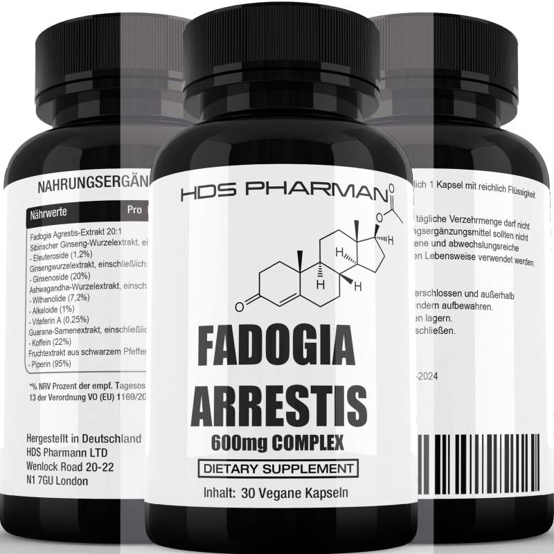 Fadogia Agrestis Complex - Natural Boost | 600Mg 201 Extract Vegan Handmade 120 Capsules von Etsy - HDSPharman