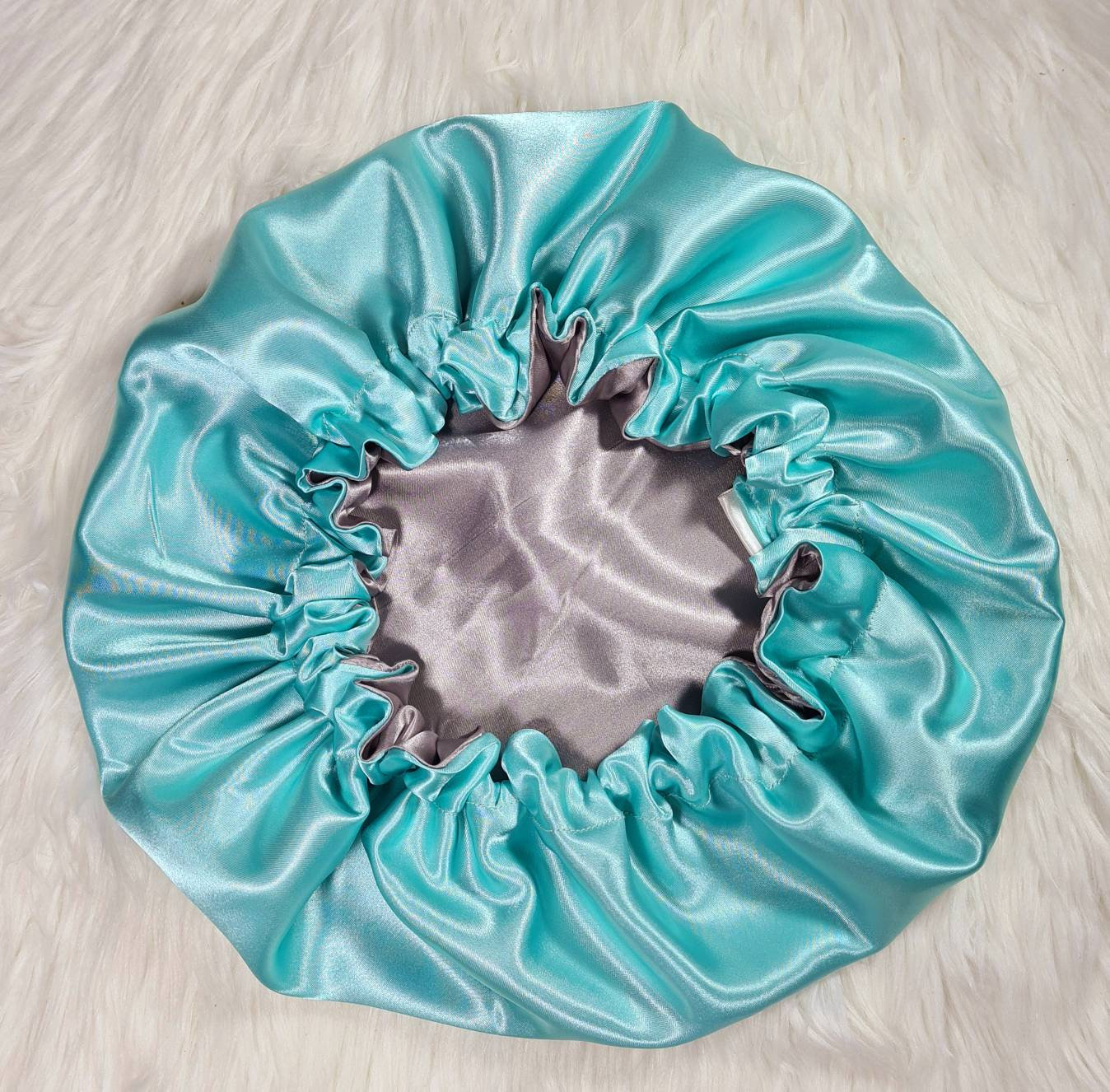 Mint Reversible Satin Haarhaube|Satin Gummizug, Schlafmütze Mütze, Kopftuch. Nachtschlaf, Schutzfrisur von Etsy - HTCollections