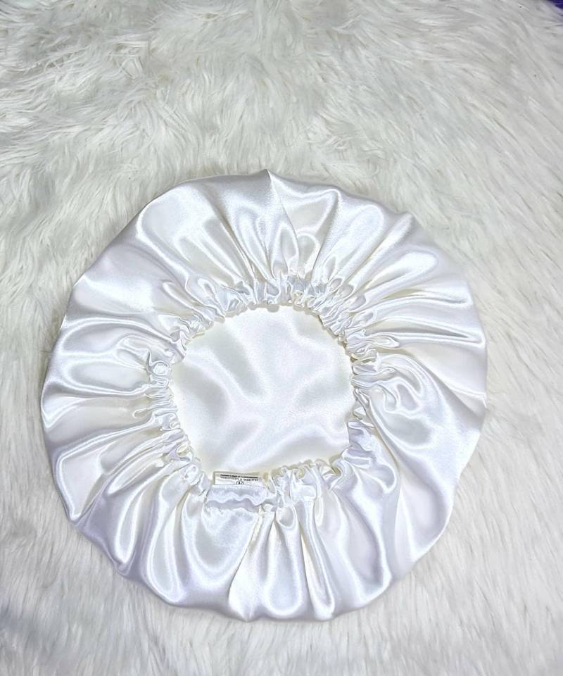 Weiße Satin-Haarhaube | Nachtschlaf, Schützende Frisur, Geschenk Für Hochzeit von Etsy - HTCollections