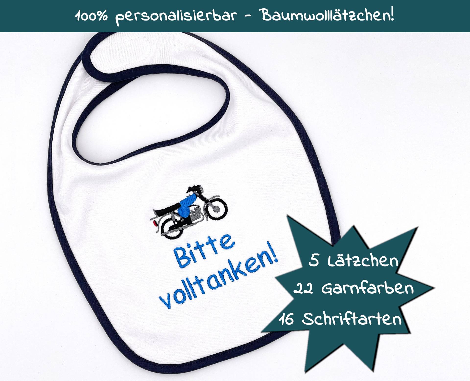 Moped Baby Lätzchen Bestickt Spucktuch Kleinkind Sabberlatz Personalisiert Mit Ddr von Etsy - HaNiDaFASHION