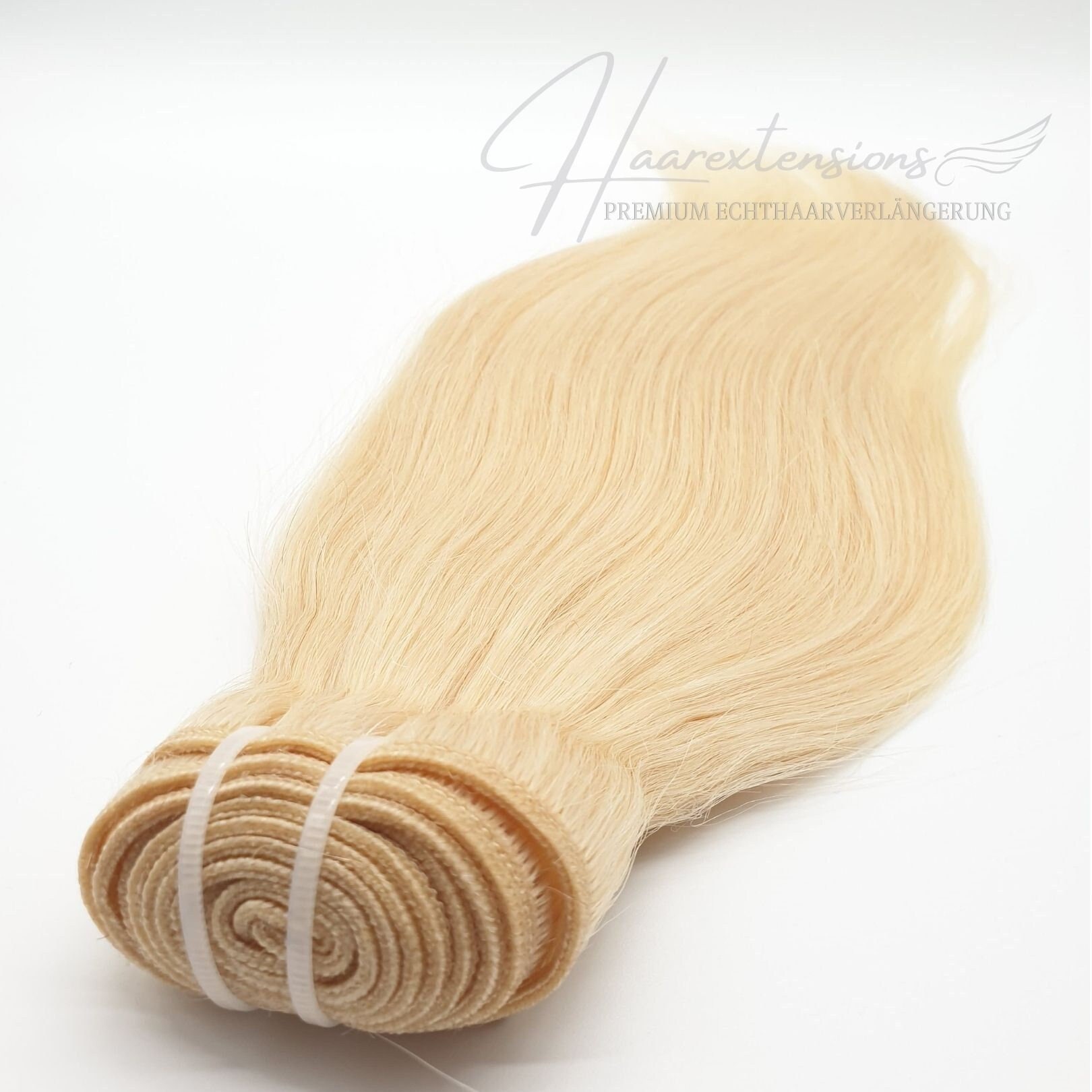 Haartressen Extensions - Haarverlängerung Hellblond Haar Weaving Aus 100% Premium Echthaar Glatt. Längen Erhältlich 45cm Bis 65cm von Etsy - Haarextensions