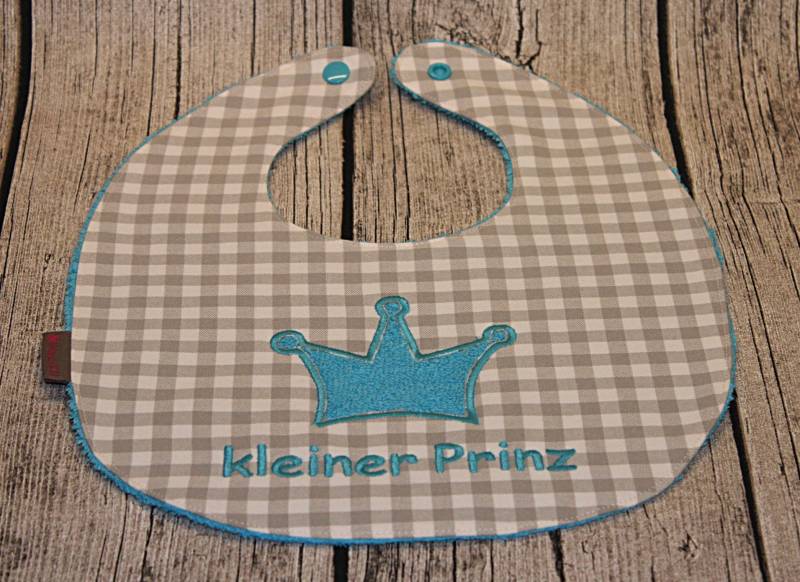 Lätzchen "Krone" - Auch Mit Namen, Spucktuch, Baby, Latz, Schlabberlatz, Stickerei von Etsy - HahnenTrittShop