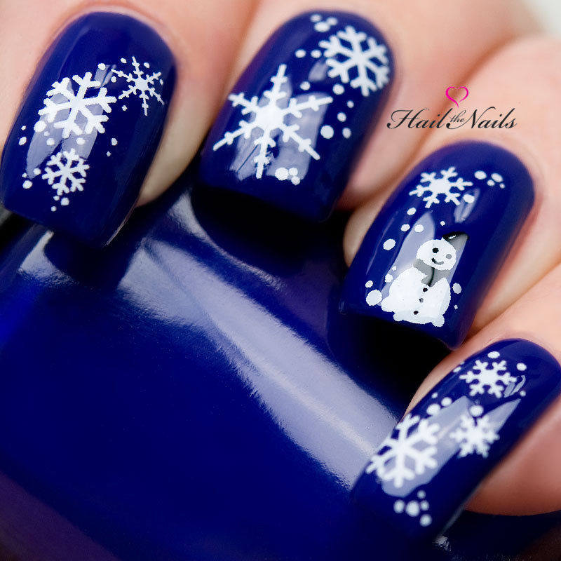 Weihnachtsnägel 8 Stile Weihnachten Schnee Nägel Wraps Wasser Transfers Aufkleber Nailart Schneeflocken Schneemann Stern von Etsy - Hailthenails