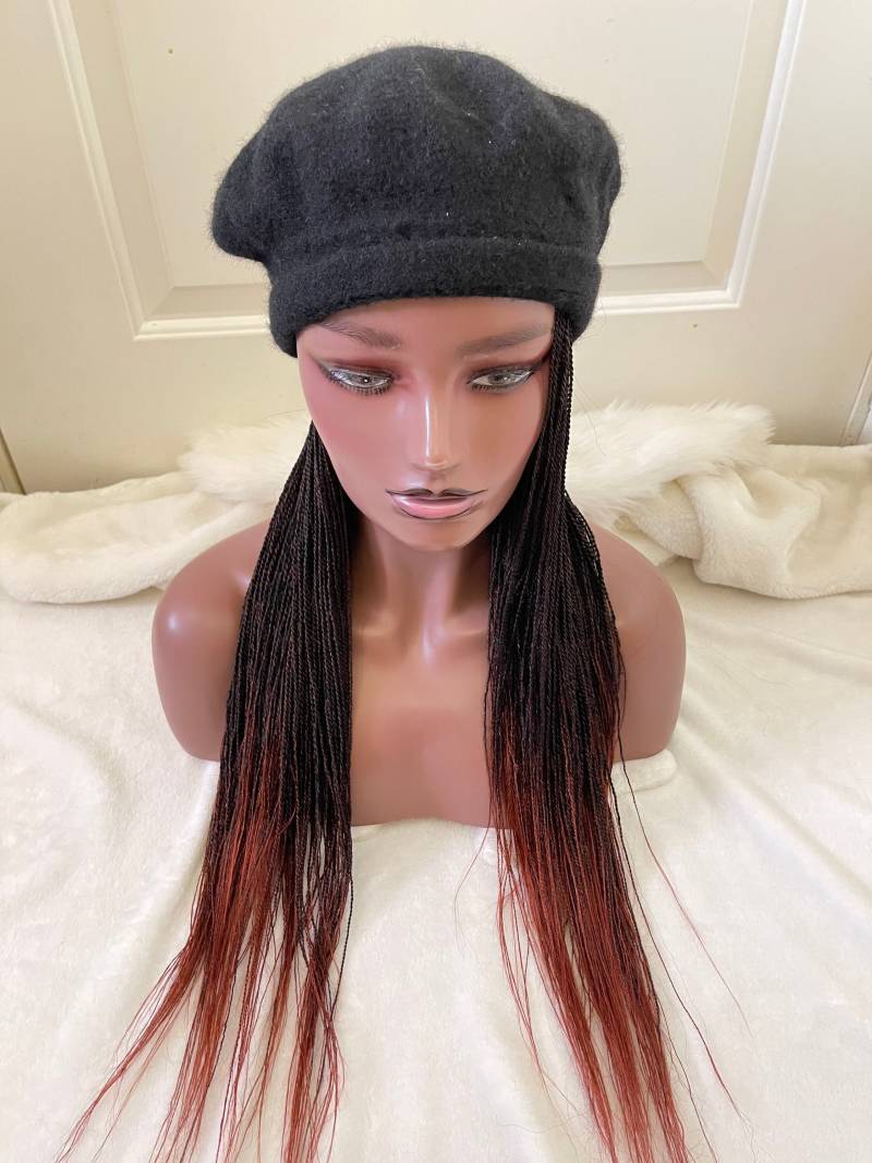 Baskenmütze Braided Hat Perücke | Hut Mit Flecht Haar Befestigt Chemo Brading Haar| Alopecia |Individuelle Geflochtene von Etsy - HairAndWigsByCaphy