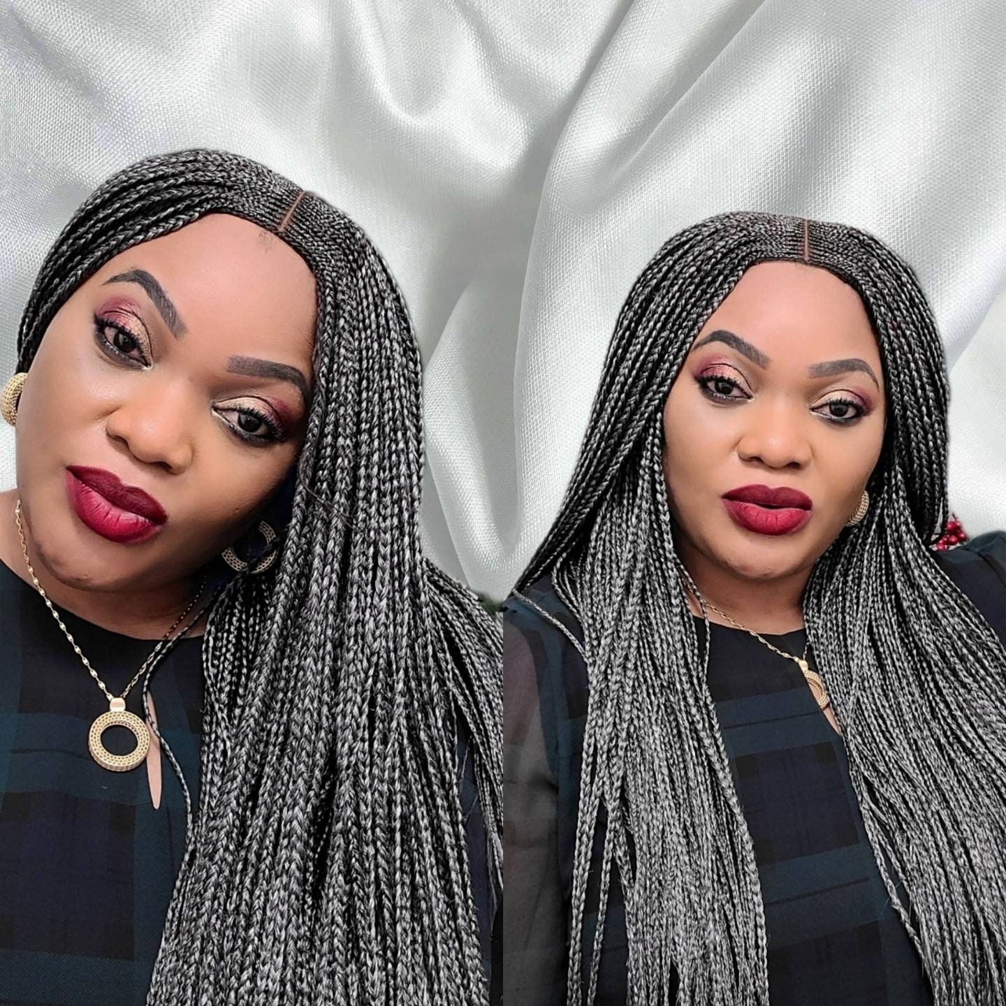 Borten Perücke - Geflochtene Cornrow Braids/Perücke Spitze Verschluss Ghana Flechtperücke Handgefertigte Geflochtene von Etsy - HairByLawlar