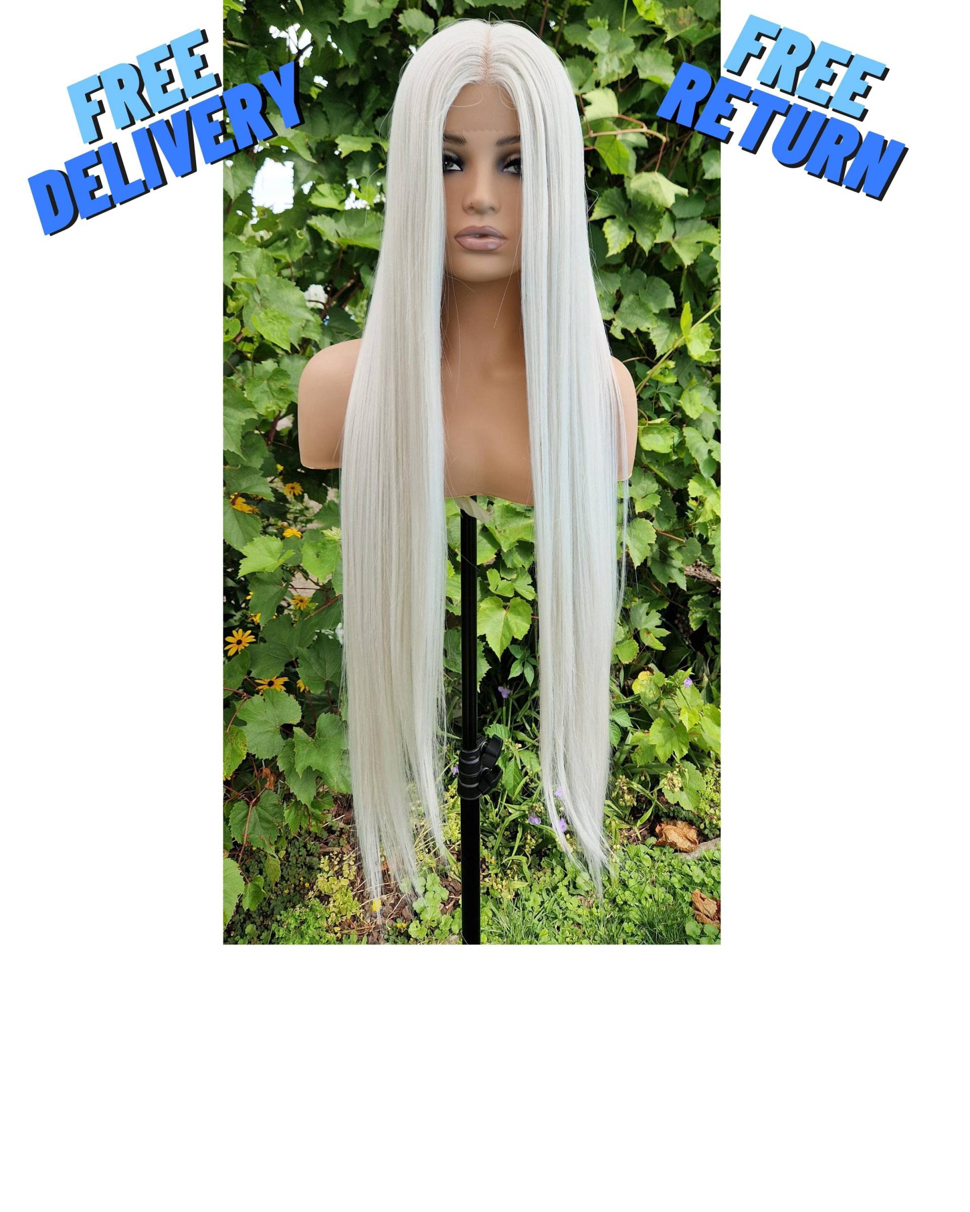 Lace Front Perücke, Ziehen Sie Königin Perücken Für Frauen, Cosplay Platin Blonde Schwarze Weiße Barbie-Perücke von Etsy - HairyBerrysWigs