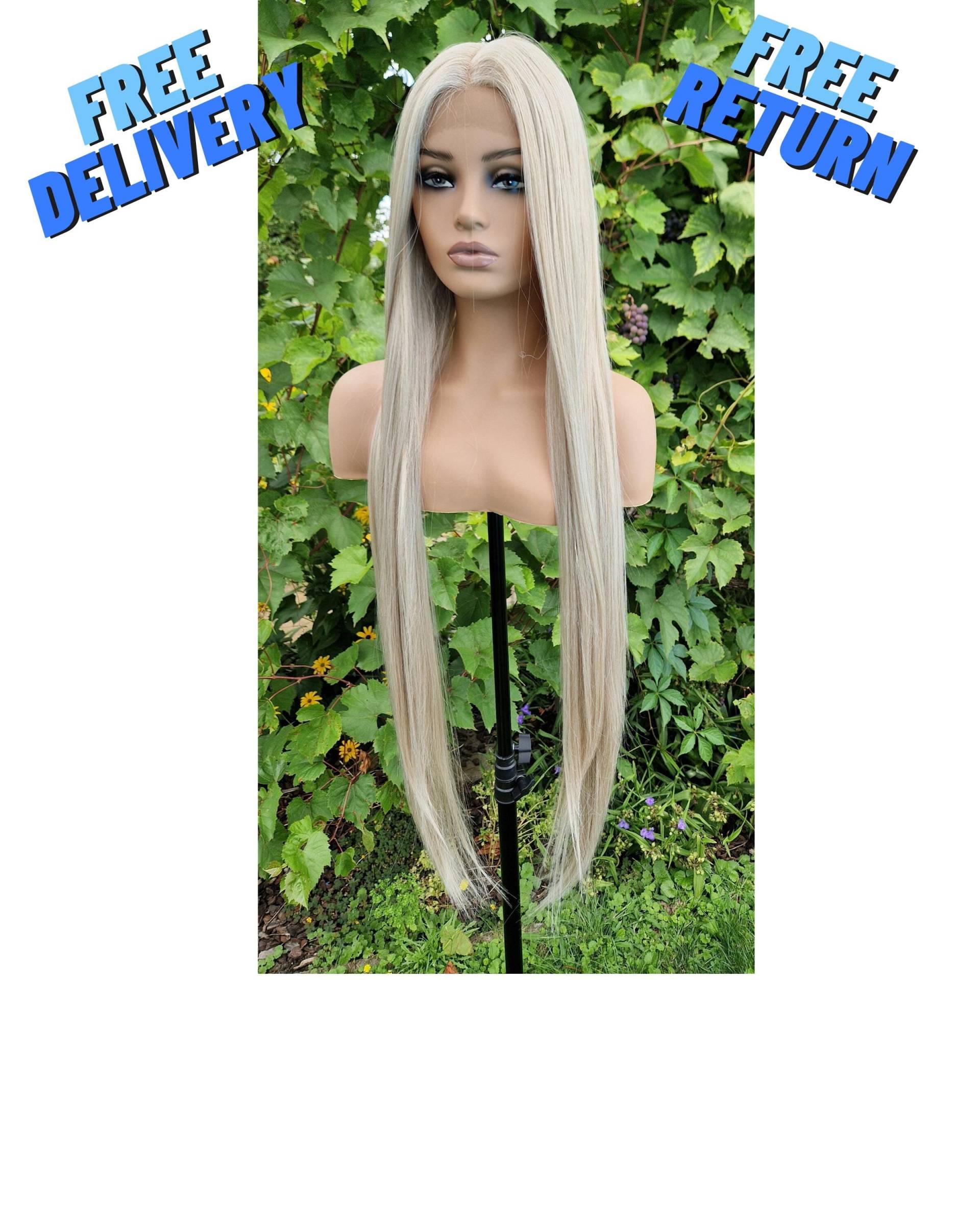 Lace Front Perücke, Ziehen Sie Königin Perücken Für Frauen, Cosplay Platin Blonde Schwarze Weiße Barbie-Perücke von Etsy - HairyBerrysWigs