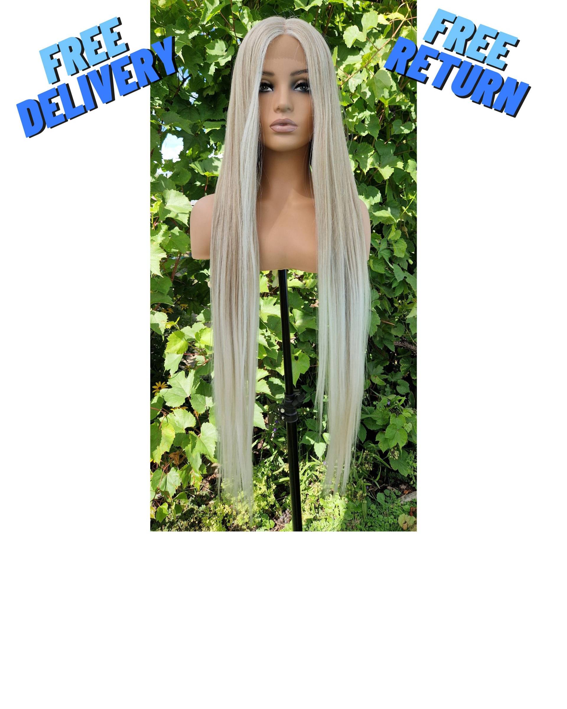 Lace Front Perücke, Ziehen Sie Königin Perücken Für Frauen, Cosplay Platin Blonde Schwarze Weiße Barbie-Perücke von Etsy - HairyBerrysWigs