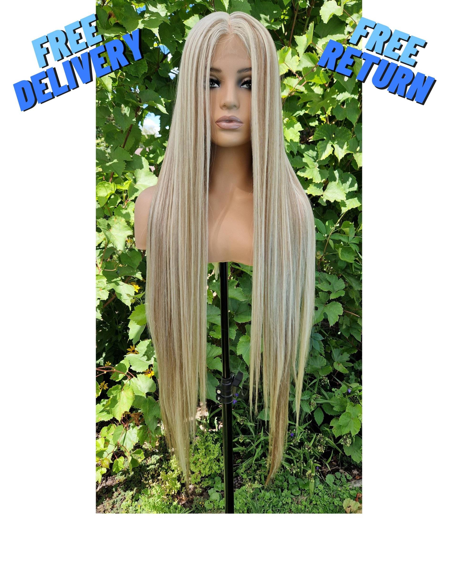 Lace Front Perücke, Ziehen Sie Königin Perücken Für Frauen, Cosplay Platin Blonde Schwarze Weiße Barbie-Perücke von Etsy - HairyBerrysWigs