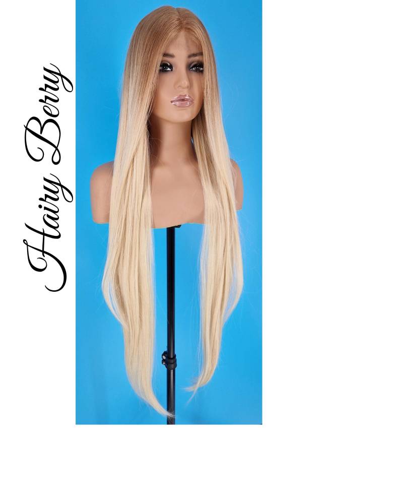 Lace Front Perücke, Ziehen Sie Königin Perücken Für Frauen, Ombre Blonde Schwarze Weiße Lange Perücke von Etsy - HairyBerrysWigs