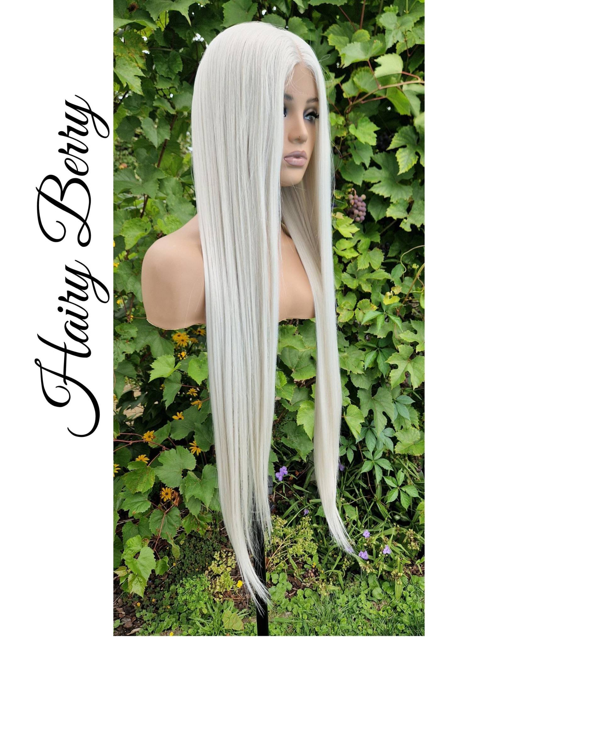 Rapunzel, Lace Front Perücke, Ziehen Perücken Für Frauen, Cosplay Platinblonde Schwarze Weiße Lange Perücke von Etsy - HairyBerrysWigs