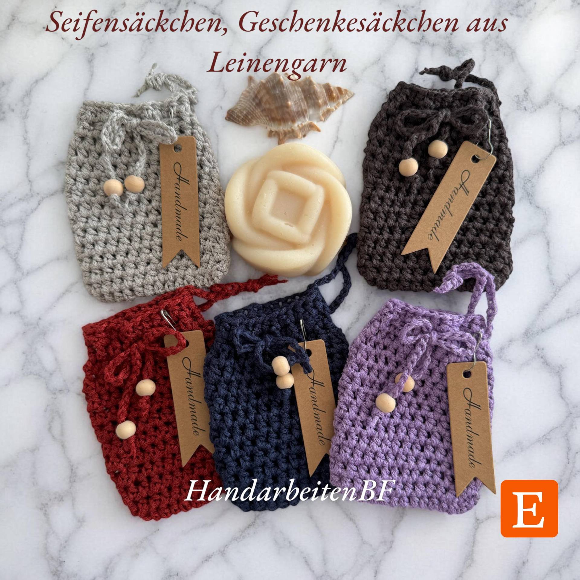 Kleines Seifensäckchen Für Leichtes Peeling, Geschenkesäckchen Farben Wählbar von Etsy - HandarbeitenBF