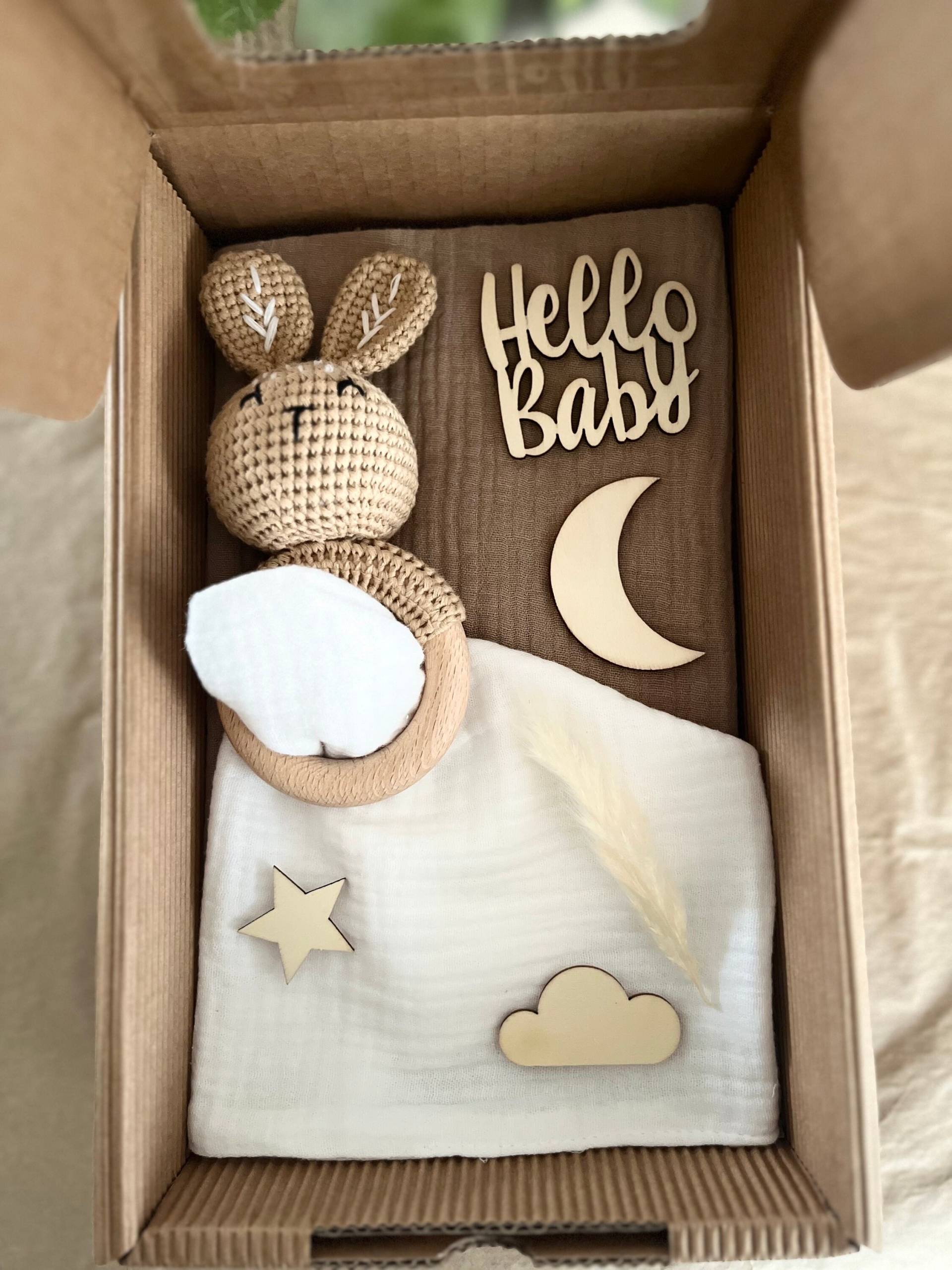 Geschenkset Geburt, Gift For Baby Shower, Geschenkidee Für Werdende Eltern, Hello Holzschilder, Geburtsgeschenk von Etsy - Handlovegift