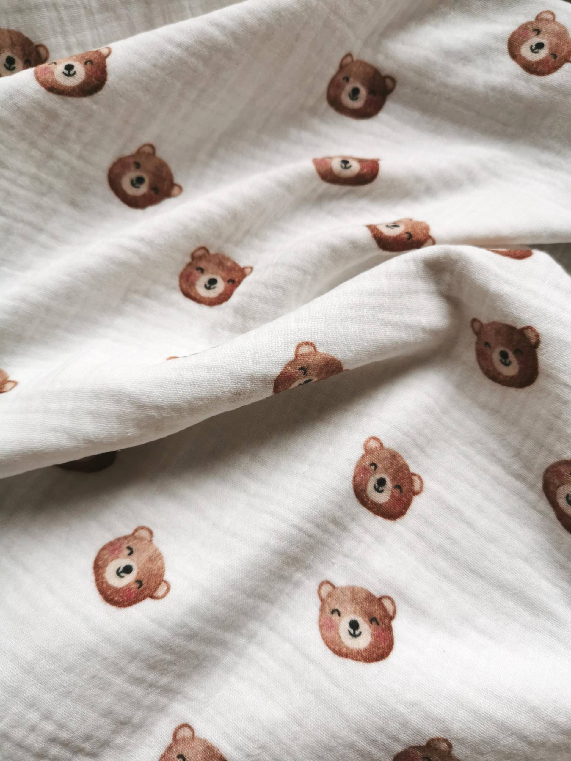 xl Baby Musselintuch, Musselin Süße Bären Ecru, Pucktuch, Kuscheltuch, Mulltuch, Babydecke Handmade, Verschiedene Größen xl Baby Musselintuch, Musselin Süße Bären Ecru, Pucktuch, Kuscheltuch, Mulltuch, Babydecke Handmade, Verschiedene Größen von Etsy - HandmadeGoldkaefer