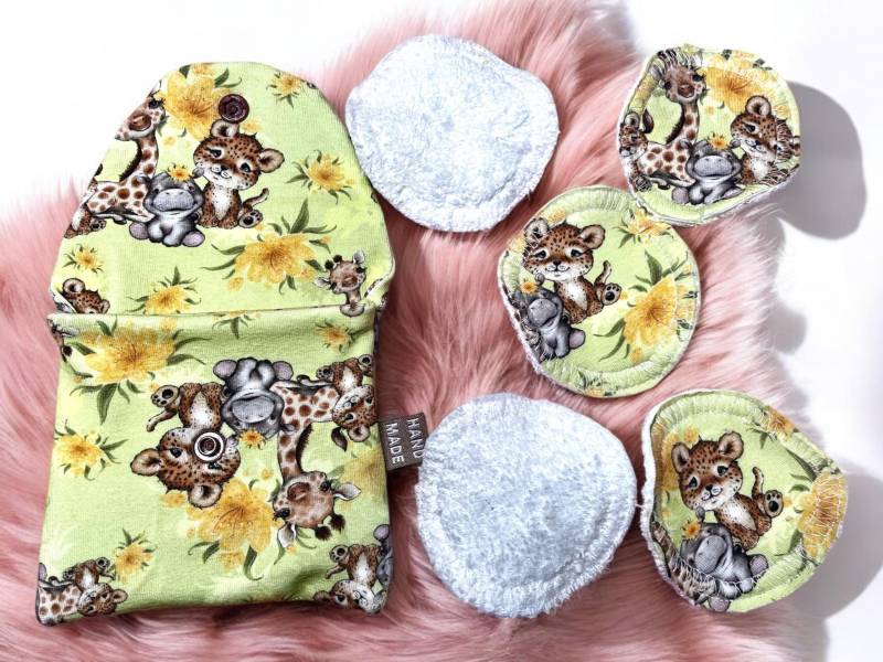 Exklusives Handgemachtes Kosmetiktäschchen Im Safaristil Mit 5 Luxuriösen Kosmetikpads von Etsy - HandmadeMaLiMa