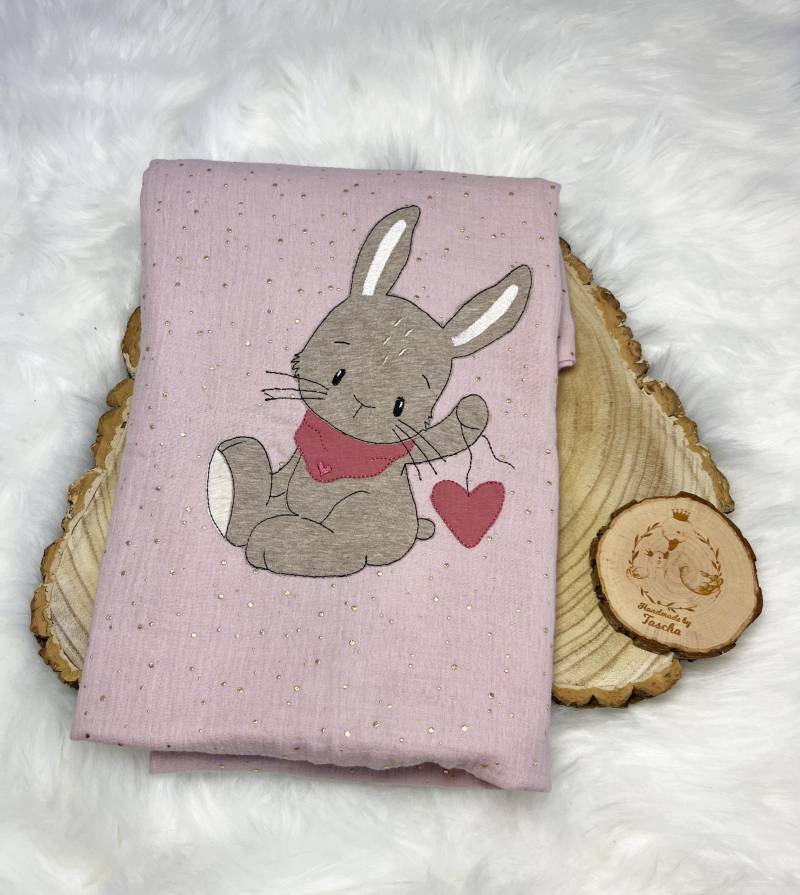 Musselin Decke Hase | Musselindecke Mit Namen Geburt Taufe Personalisiert Mädchen Jung Geschenk von Etsy - HandmadebyTaschaaa