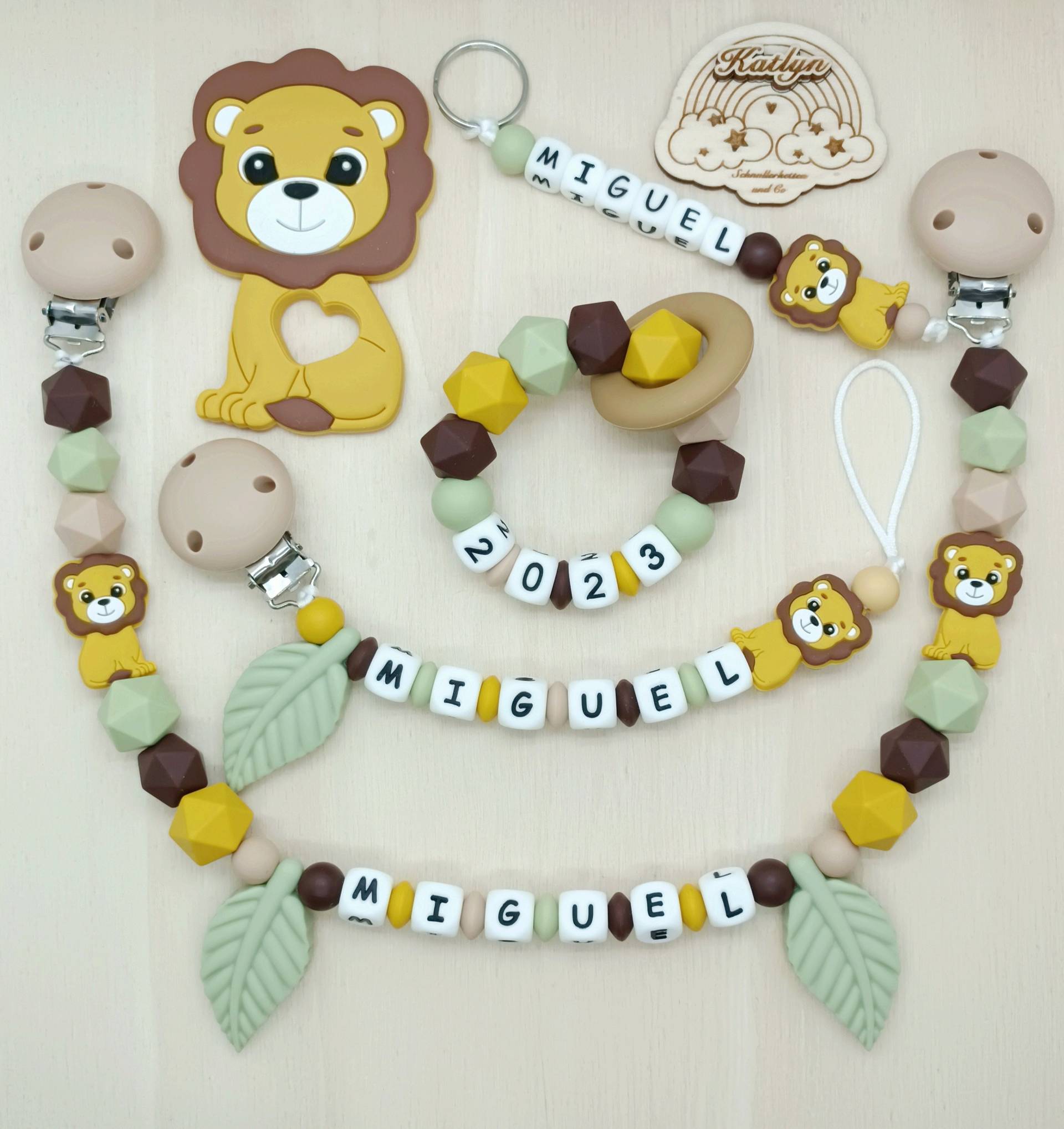 Schnullerkette Mit Name Kinderwagenkette Greifling Usw. Geschenk Set von Etsy - Handmadekatlyn