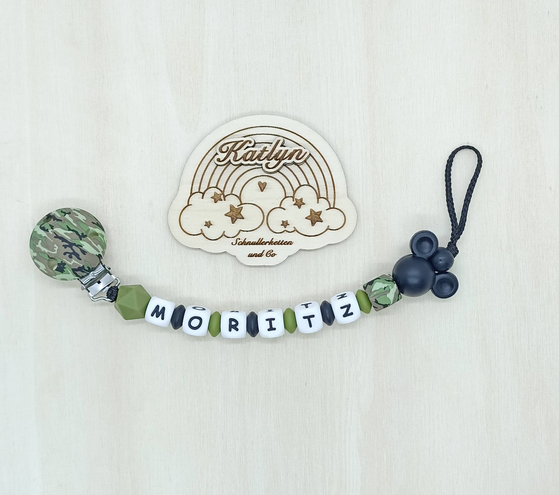 Schnullerkette Mit Namen Maus Aus Silicon + Adaptor Gratis von Etsy - Handmadekatlyn