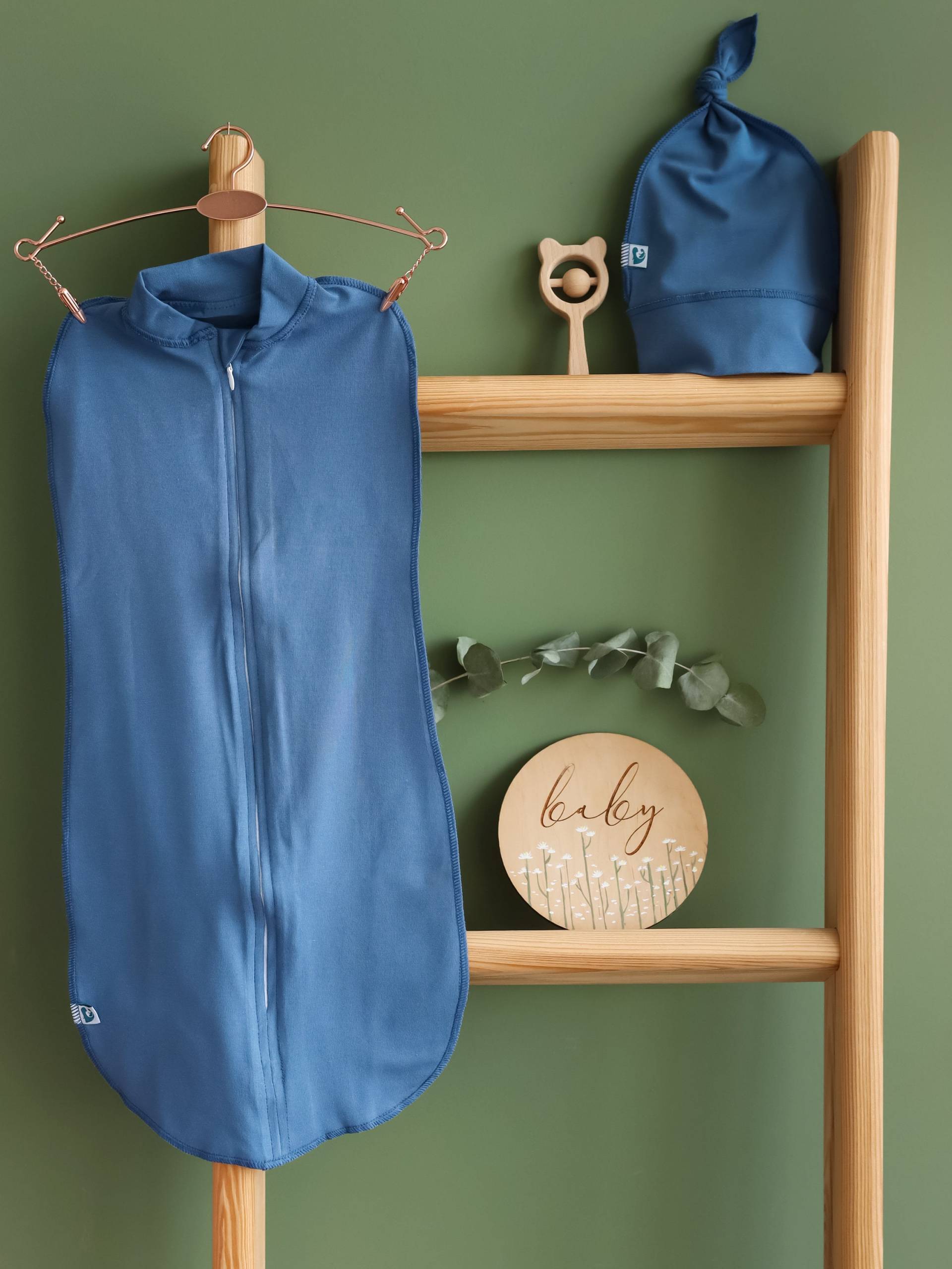 Blau Baby Swaddle Und Mütze Set | 0-3 Monate Blau Baby Swaddle Und Mütze Set | 0-3 Monate von Etsy - HappyBabyEU