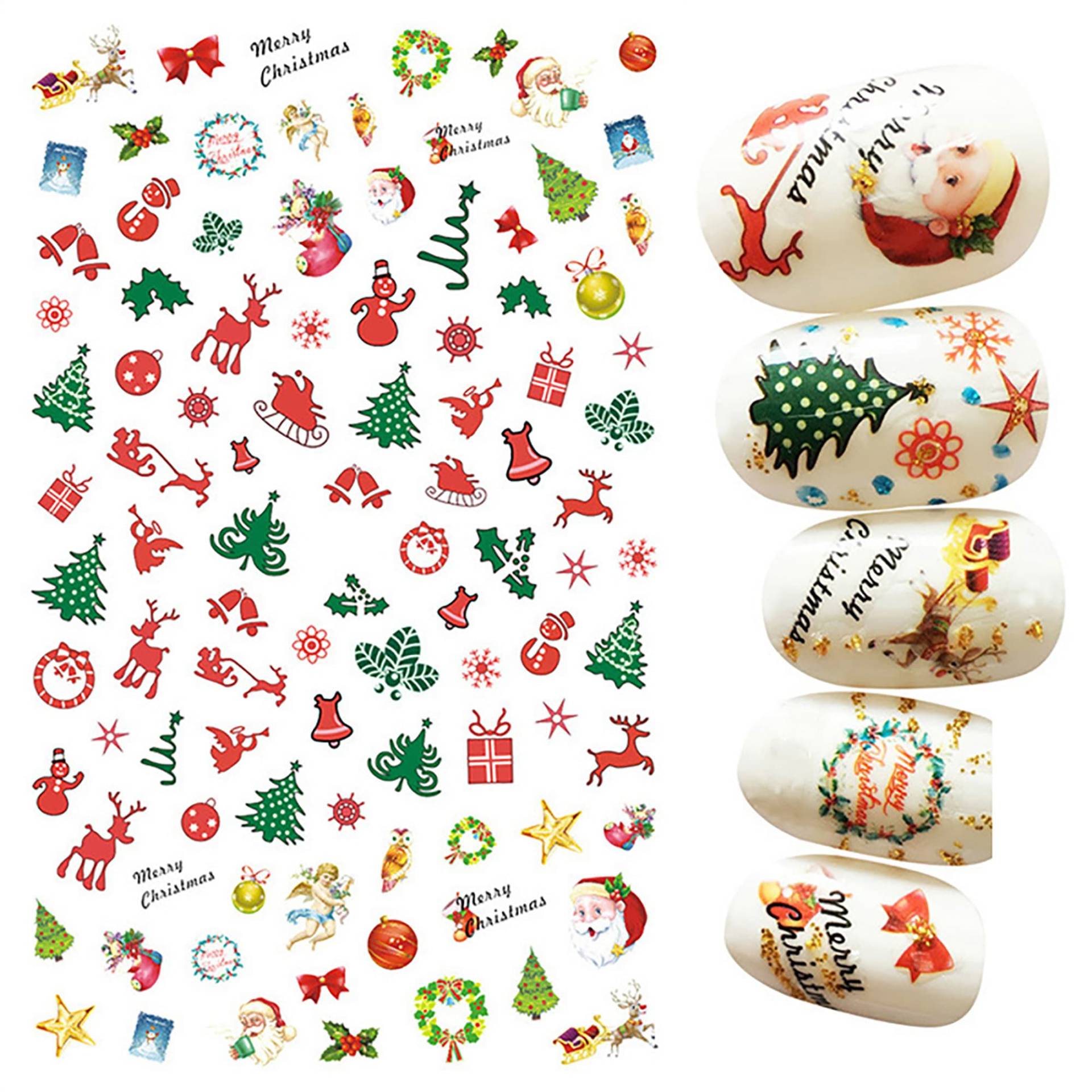 98 Weihnachtsnagelaufkleber, Feiertags-xmas-Nail-Art-Dekoration von Etsy - HappyKawaiiSupplies