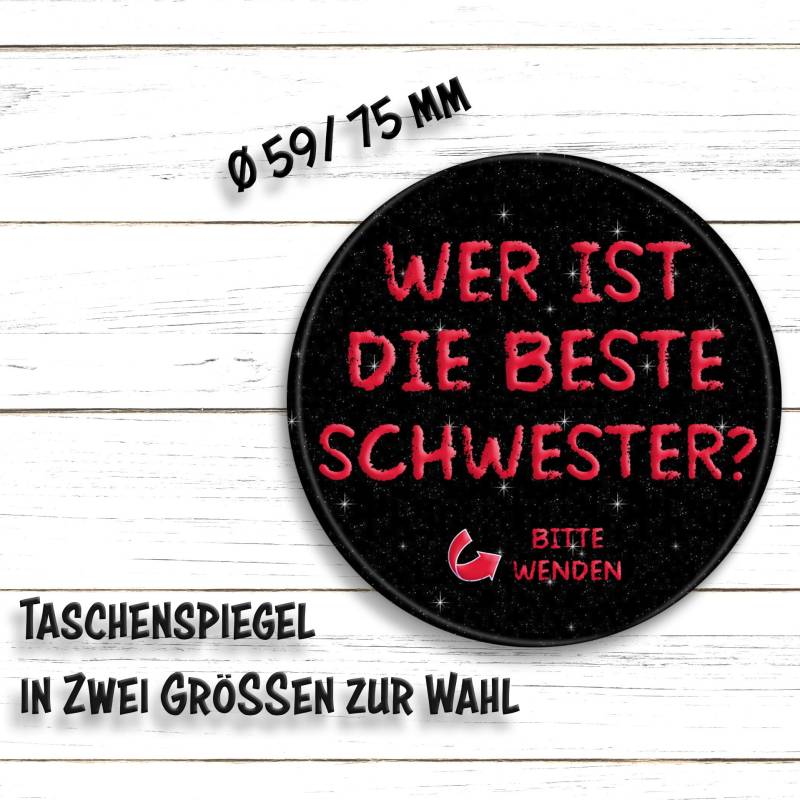 Taschenspiegel Beste Schwester von Etsy - HarzWare