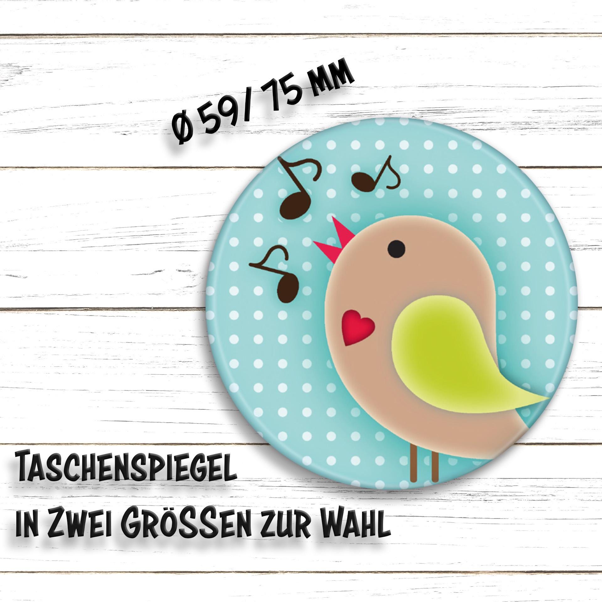 Taschenspiegel Süßer Vogel von Etsy - HarzWare