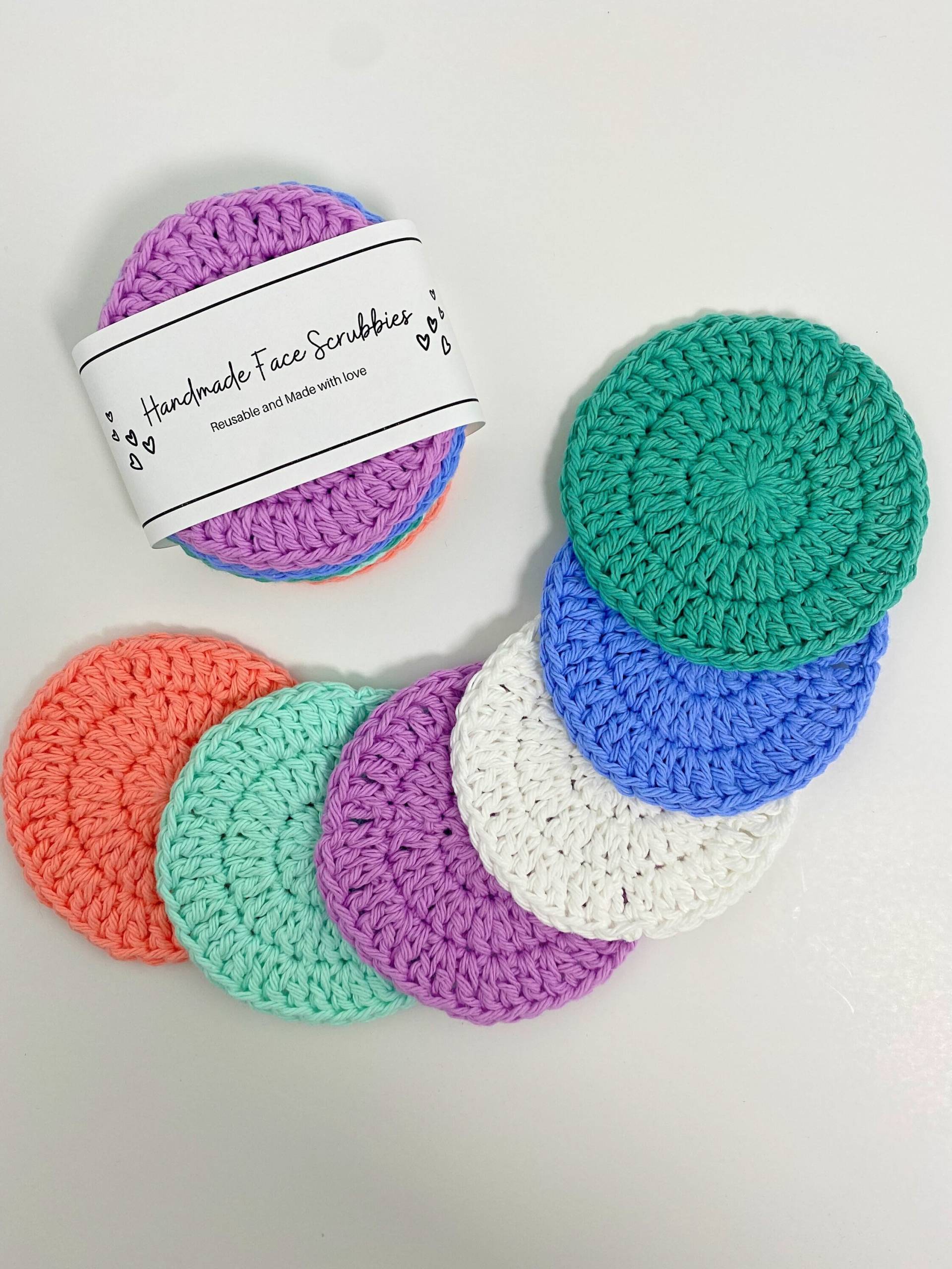 Gesichtspeeling Set - Bio Baumwolle Häkeln Wiederverwendbar Mit Liebe Gemacht Perfekt Zum Verschenken Umweltfreundlich Versandfertig von Etsy - HausOfShiva