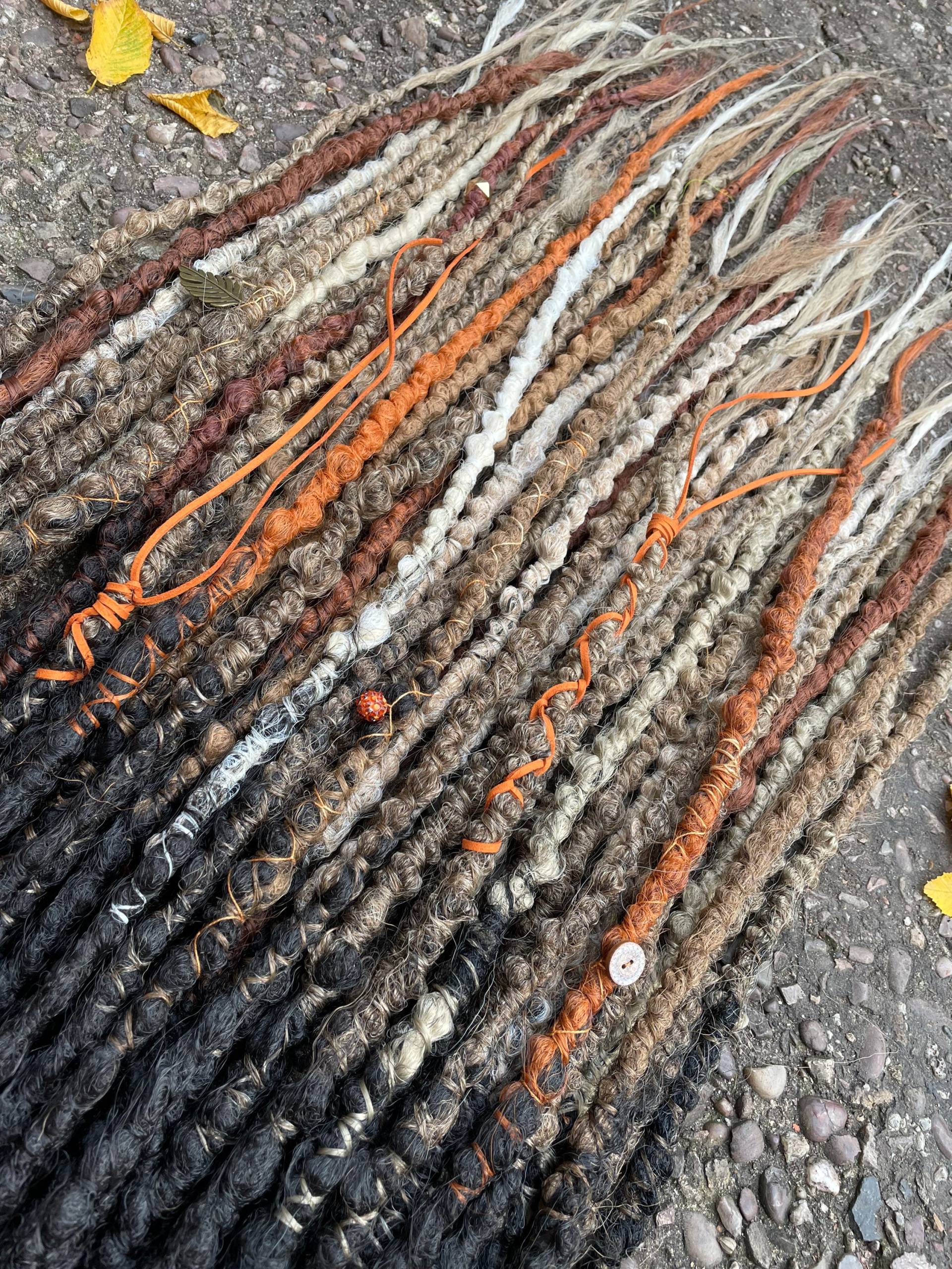 10x Handgefertigte "Roots' Chunky Dreads Dreadlocks Mit Wraps Und Perlen Akzent Set - Jede Länge Verschiedene Farben 10x Handgefertigte "Roots' Chunky Dreads Dreadlocks Mit Wraps Und Perlen Akzent Set - Jede Länge Verschiedene Farben von Etsy - HedHQHairdressing