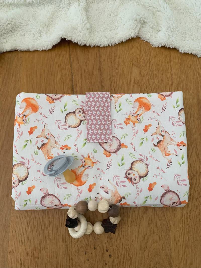 2In1 Wickelunterlage Wilma Für Unterwegs Mit Taschen Windeln, Feuchttücher Etc. Handgenäht von Etsy - HeidisNaehgarten