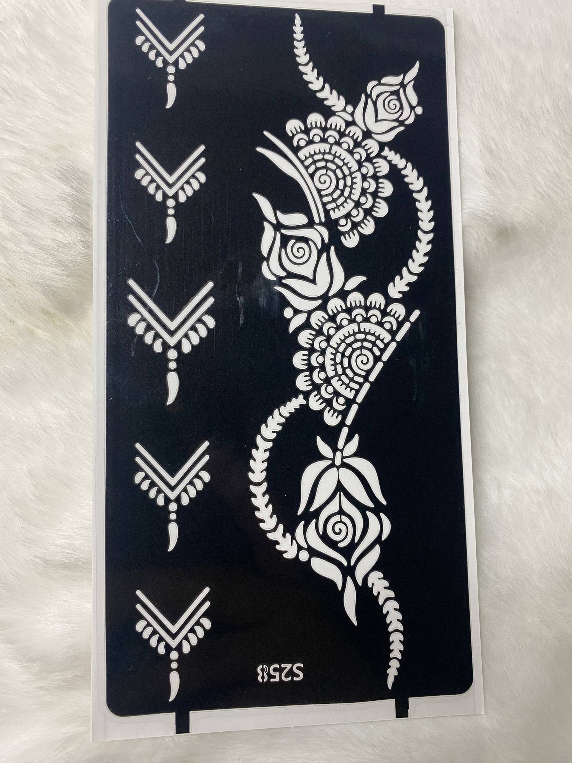 Henna Sticker , Mehendi Aufkleber, Hennatttoos, Schablone, Diy von Etsy - HennaDesignByHM