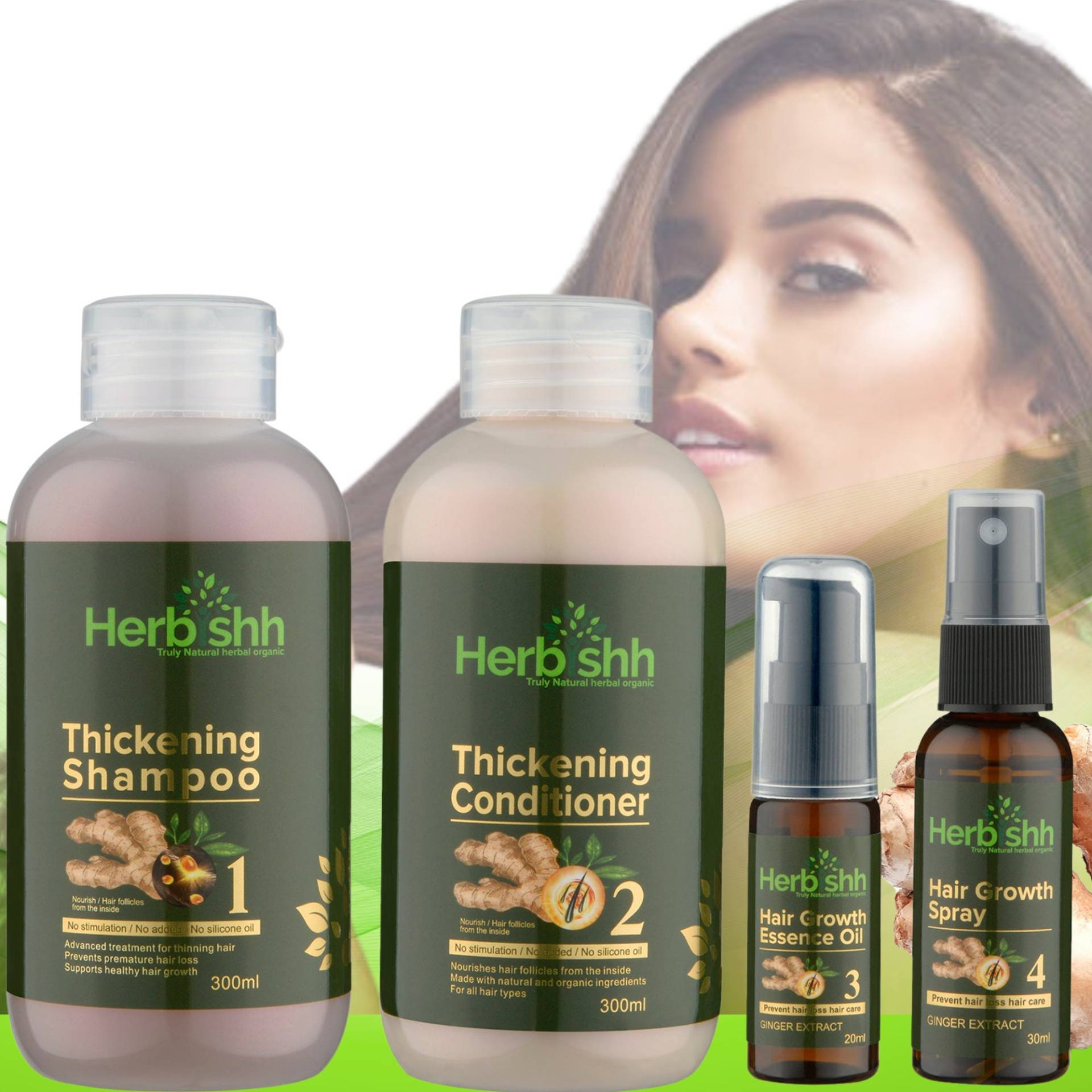 Herbishh Hair Regrowth Set Für Haarfallkontrolle Und Haarwuchs Mit Verdickendem Shampoo Haarconditioner von Etsy - Herbishh