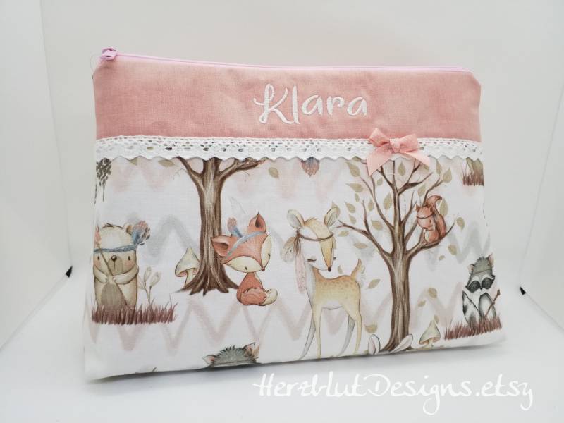 Windeltasche/Kulturtasche + Name von Etsy - HerzblutDesigns