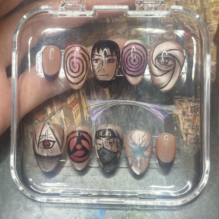 Kakashi Und Obito Benutzerdefinierte Press-On-Nagel-Set, Naruto von Etsy - HibouNails