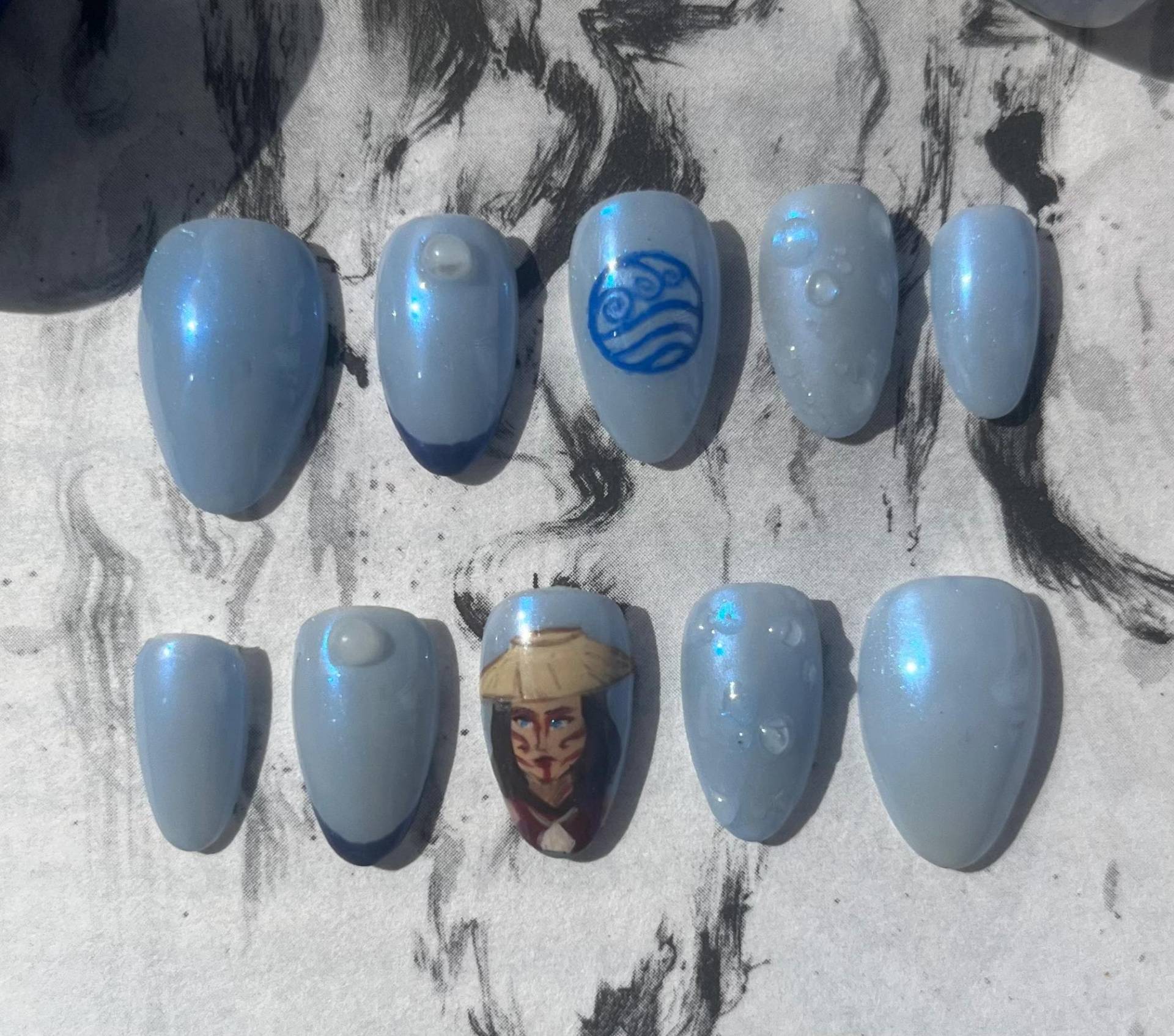 Katara Presse Auf Nägel, Avatar Der Letzte Luftbändiger von Etsy - HibouNails