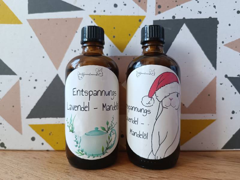 Personalisiertes Bio Lavendel-Mandel Entspannungsöl, 100Ml von Etsy - Himmelswandler