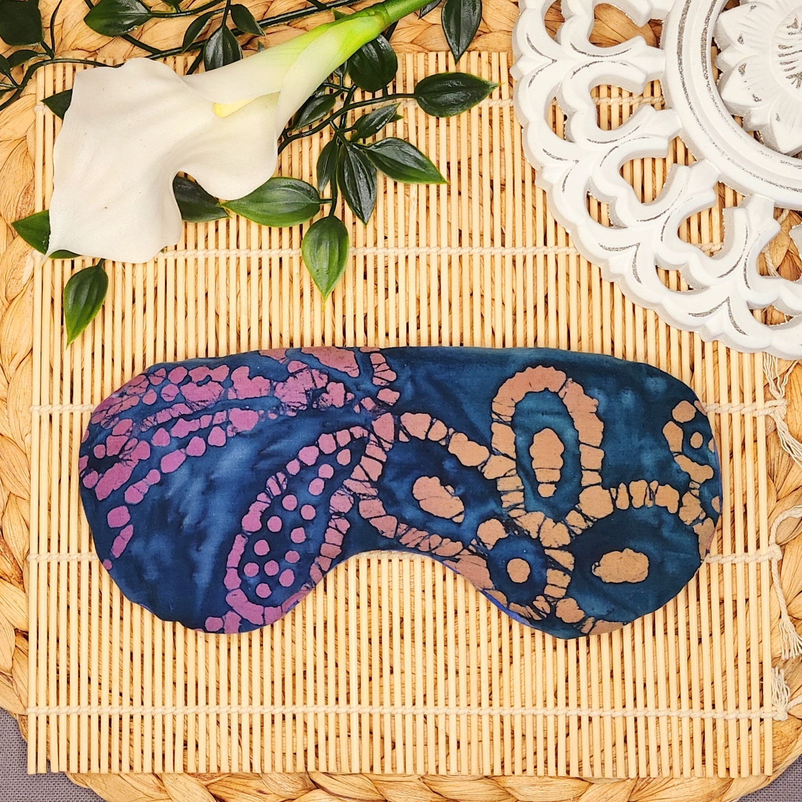 Augenkissen Yoga Rapssamen Lavendel Batik Blau Lila von Etsy - HomeManufaktur