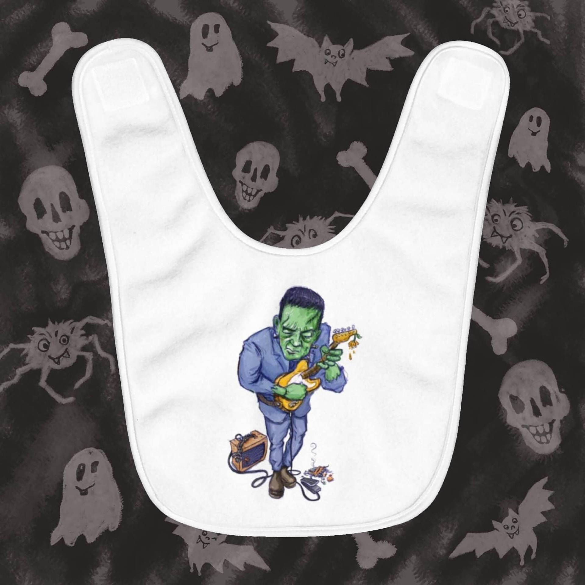 Baby Lätzchen Frankenstein Monster Rocker Musiker Gitarre Rock & Roll Musik Cartoon Comic Illustration Kunst Duschgeschenk Baby Lätzchen Frankenstein Monster Rocker Musiker Gitarre Rock & Roll Musik Cartoon Comic Illustration Kunst Duschgeschenk von Etsy - HouseofAkron
